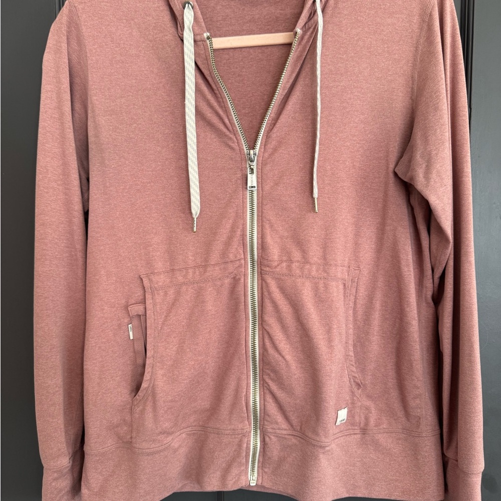 Pink Vuori Halo Performance zip hoodie